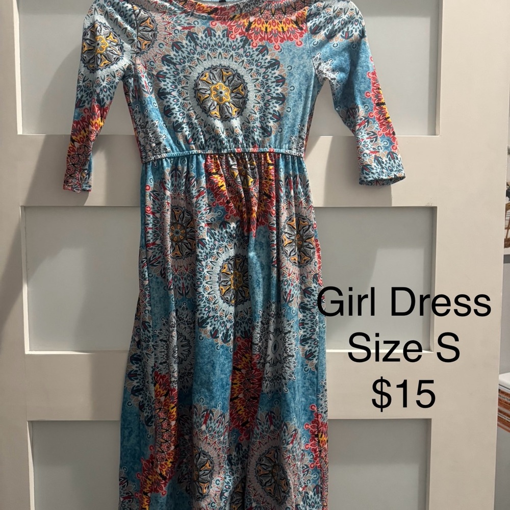 Colorful Patterned Kids Dress